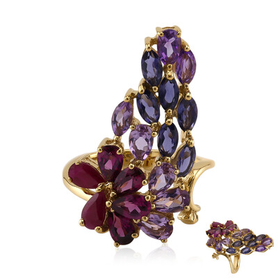 Bague en argent et Grenat Rhodolite
