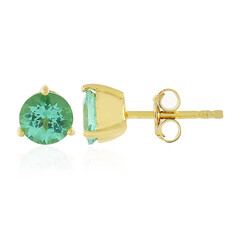 Boucles d'oreilles en argent et Apatite néon vert