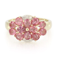 Bague en or et Saphir Padparadscha non chauffé