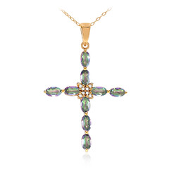 Collier en argent et Quartz mystique