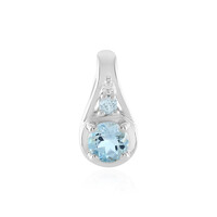 Pendentif en argent et Topaze bleu Suisse