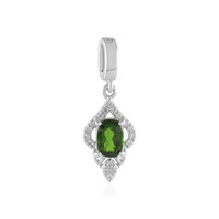 Pendentif en argent et Diopside de Russie