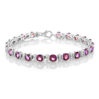 Bracelet en argent et Topaze mystique pourpre