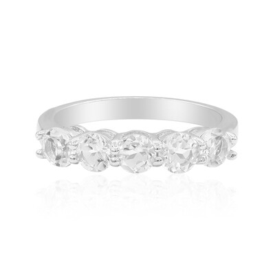 Bague en argent et Topaze blanche