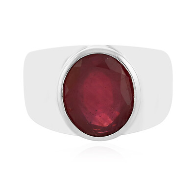 Bague pour homme en argent et Rubis de Madagascar