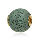 Pendentif en argent et Lave verte (MONOSONO COLLECTION)