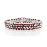 Bracelet en argent et Grenat du Mozambique