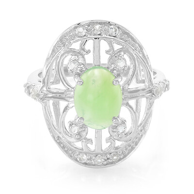 Bague en argent et Chrysoprase impériale