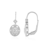 Boucles d'oreilles en argent et Diamant I2 (J)
