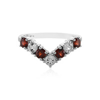 Bague en argent et Grenat du Mozambique