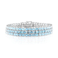 Bracelet en argent et Topaze bleu Suisse