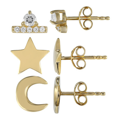 Boucles d'oreilles en argent et Topaze blanche