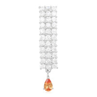Pendentif en argent et Saphir Padparadscha