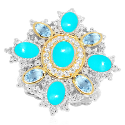 Bague en argent et Turquoise Sleeping Beauty (Dallas Prince Designs)