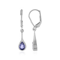 Boucles d'oreilles en argent et Tanzanite