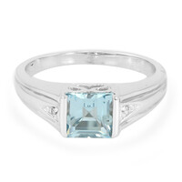 Bague en argent et Topaze bleu ciel