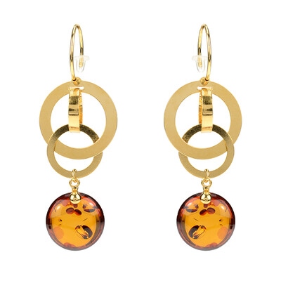 Boucles d'oreilles en argent et Ambre baltique (dagen)