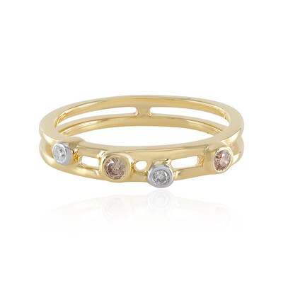 Bague en or et Diamant champagne SI1