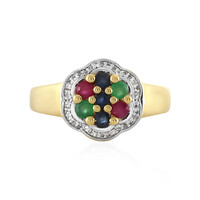 Bague en argent et Saphir bleu