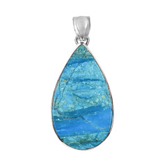 Pendentif en argent et Opale bleue d'Atacama