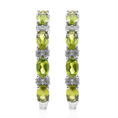Boucles d'oreilles en argent et Vésuvianite