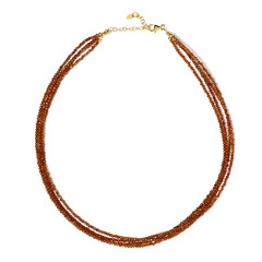 Collier en argent et Grenat Hessonite