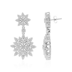 Boucles d'oreilles en argent et Topaze blanche