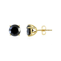 Boucles d'oreilles en argent et Spinelle noir
