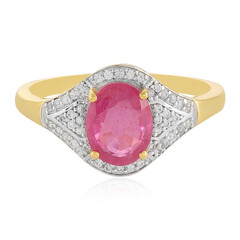 Bague en argent et Saphir rose de Madagascar