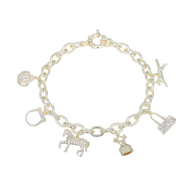 Bracelet en argent et Zircon (Adela Silber)