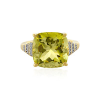Bague en argent et Quartz citron