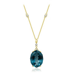 Collier en or et Topaze bleu de Londres