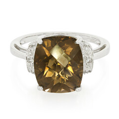 Bague en argent et Quartz fumé