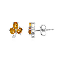 Boucles d'oreilles en argent et Citrine