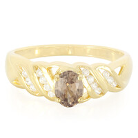 Bague en argent et Zircon cannelle