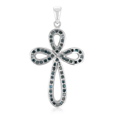 Pendentif en argent et Diamant fantaisie