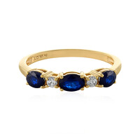 Bague en argent et Spinelle bleu roi