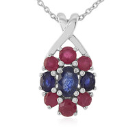 Collier en argent et Saphir bleu de Madagascar