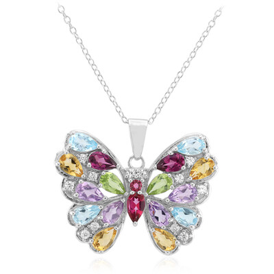Collier en argent et Topaze bleu ciel