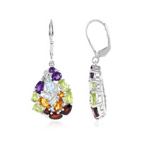 Boucles d'oreilles en argent et Améthyste