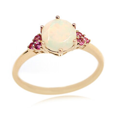 Bague en or et Opale Welo