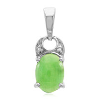 Pendentif en argent et Chrysoprase impériale