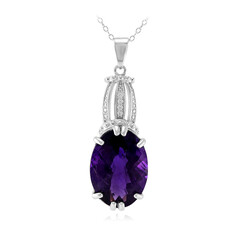 Collier en argent et Améthyste de Zambie