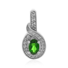 Pendentif en argent et Diopside de Russie