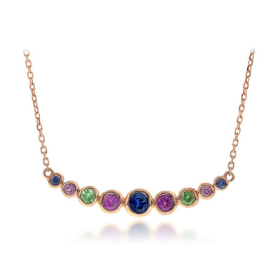Collier en or et Rubis AAA du Mozambique