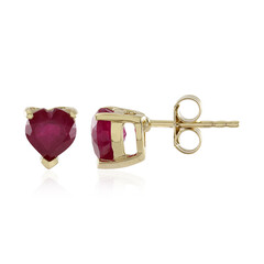 Boucles d'oreilles en or et Rubis de Madagascar