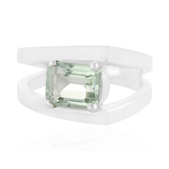 Bague en argent et Améthyste verte