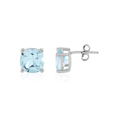 Boucles d'oreilles en argent et Topaze bleu ciel
