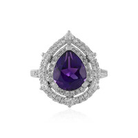 Bague en argent et Améthyste de Zambie