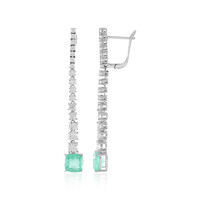 Boucles d'oreilles en or et Emeraude de Colombie (de Melo)